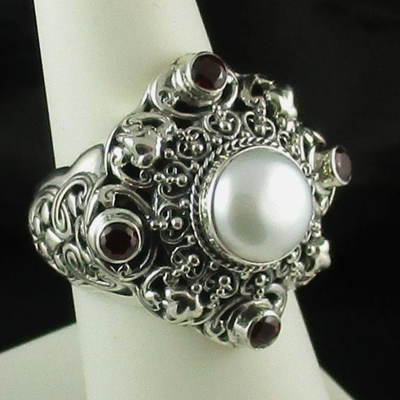 Robert Manse Cultured Mabe' Pearl Ring - Picture 3 of 8
